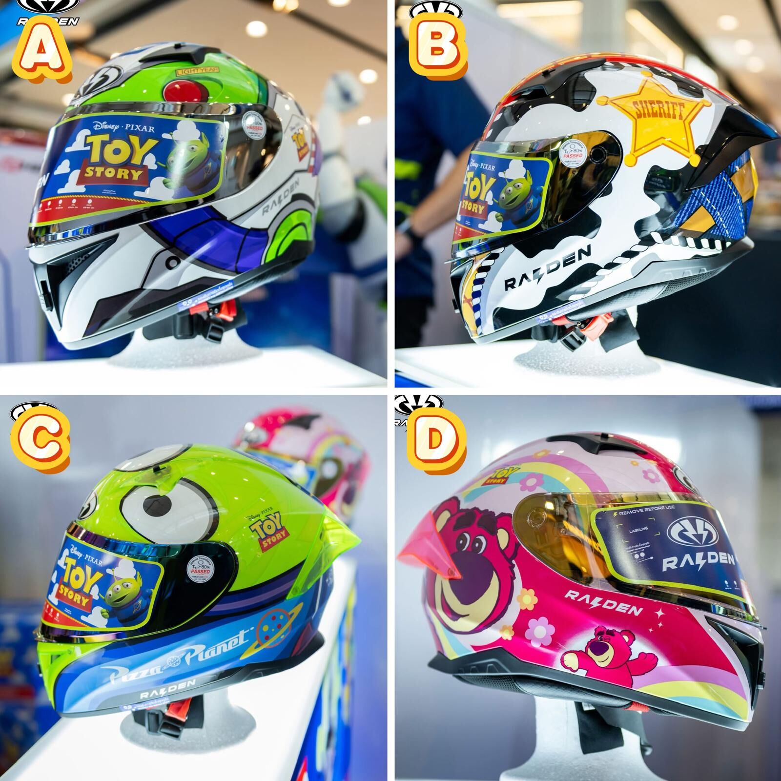 迪士尼 Toy Story x RAIDEN 聯乘限量版電單車頭盔