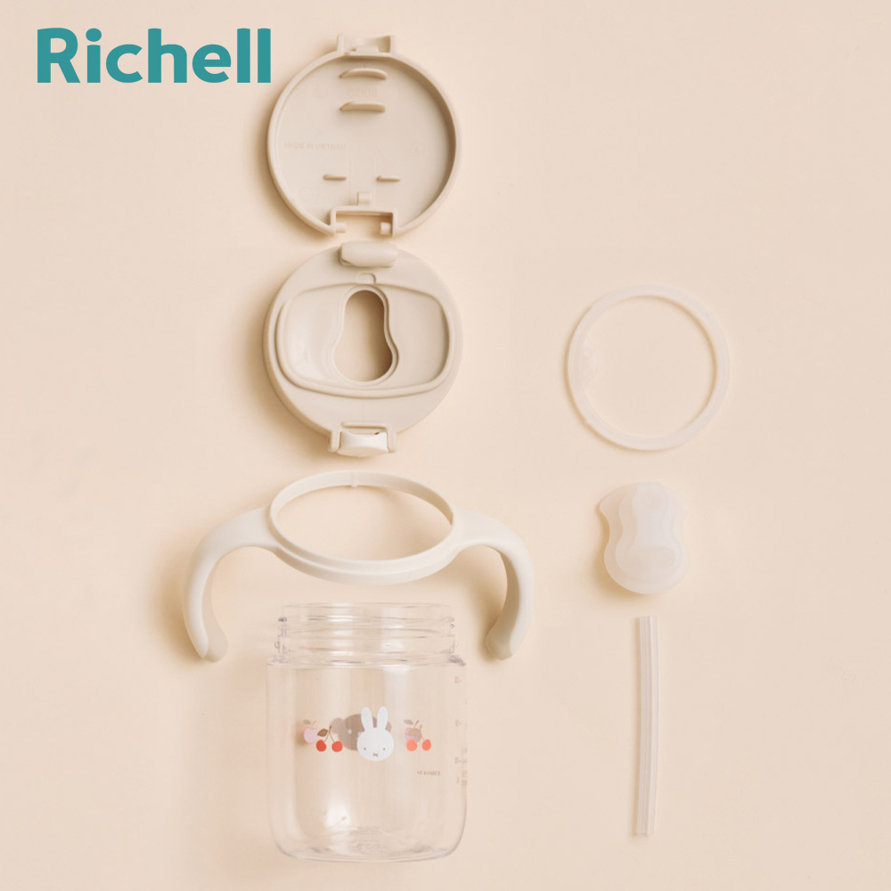 聯名款【 Richell 利其爾 】Miffy 米飛朋友吸管水杯 200mL