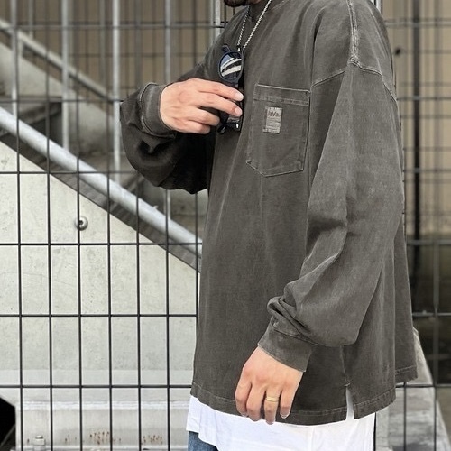 JAVA 復古水洗 口袋 長袖 穿搭 寬鬆版型 男女同款 重磅 純棉 68256077