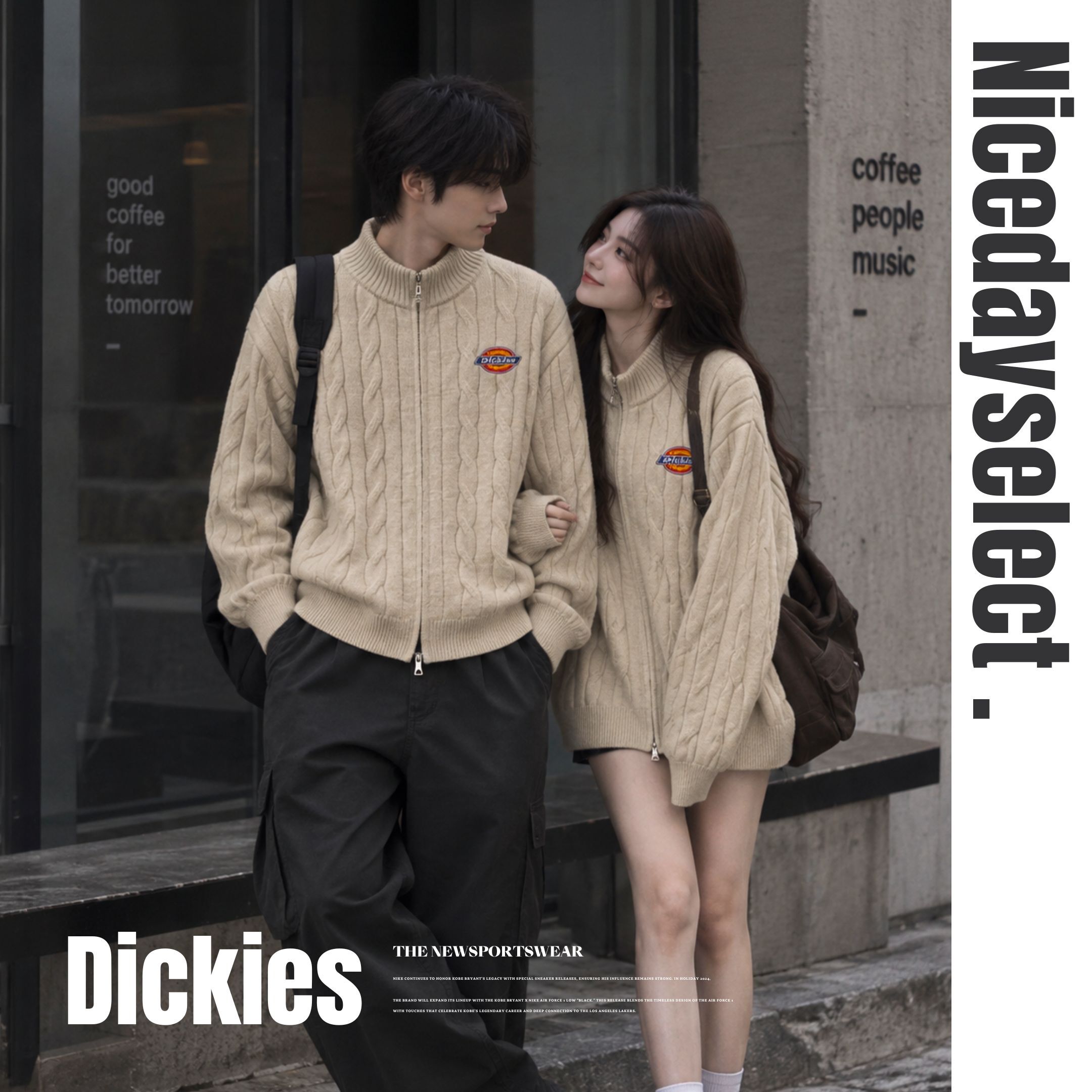 NICEDAY 服飾 代購 Dickies Logo 外套 針織 毛衣 秋冬 外衣 舒適 DKU264MKS182
