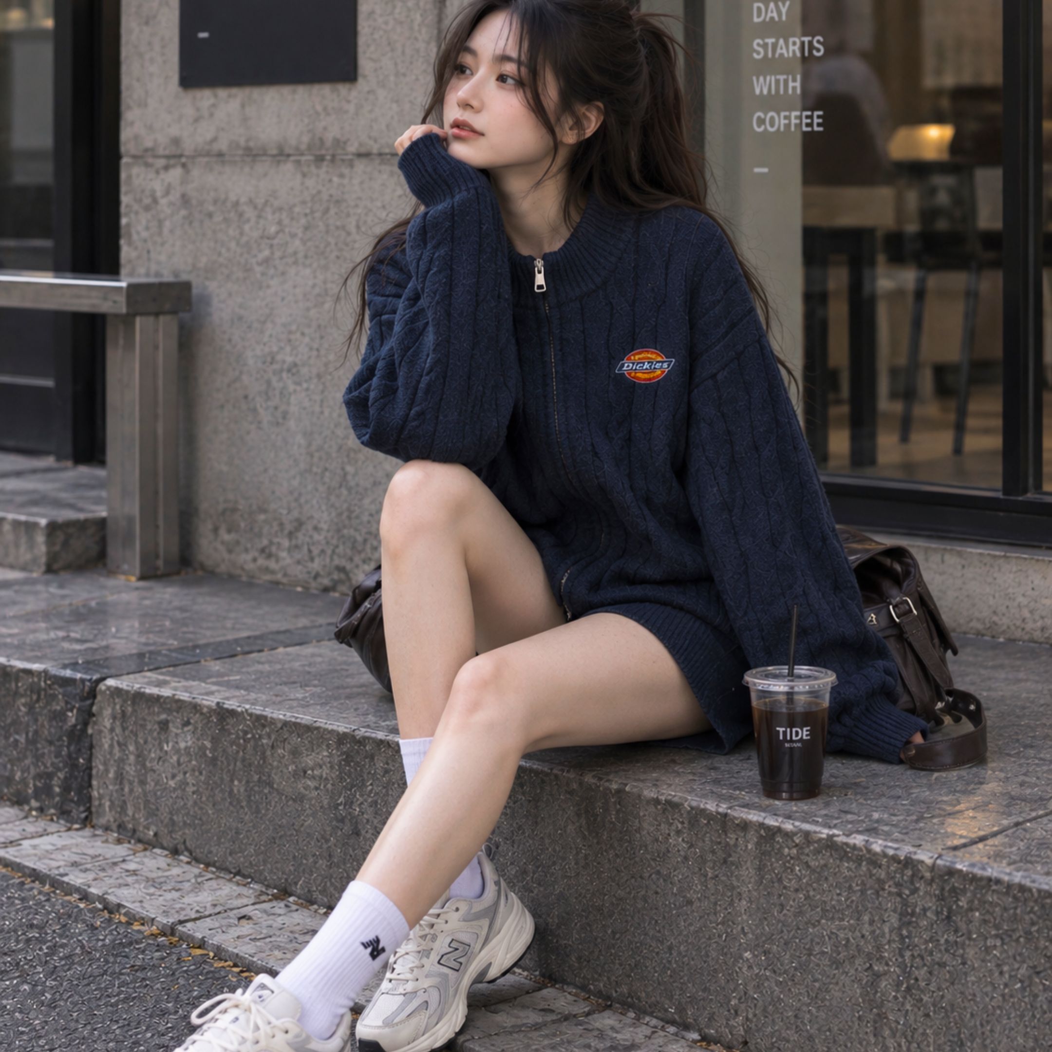 NICEDAY 服飾 代購 Dickies Logo 外套 針織 毛衣 秋冬 外衣 舒適 DKU264MKS182