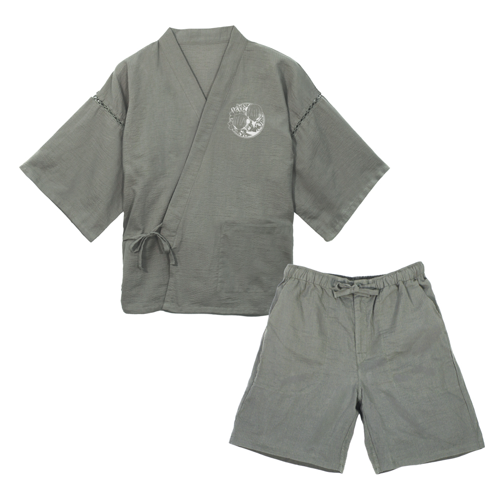 浴衣姿のﾗﾑ&ﾚﾑ 甚平/利休鼠-大(XL~XXL) COSPA 092826