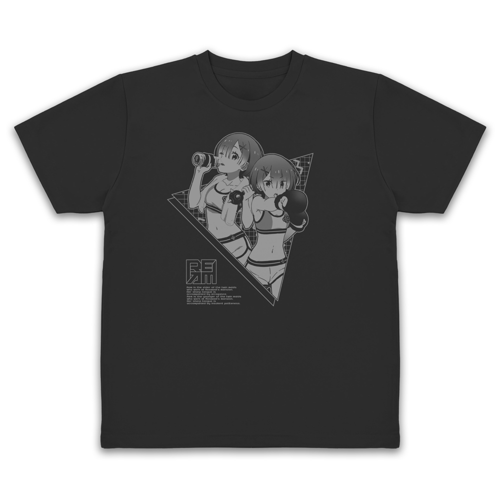 ﾗﾑ&ﾚﾑ ﾄﾞﾗｲTｼｬﾂ ｴｸｻｻｲｽﾞVer./BLACK COSPA 092826