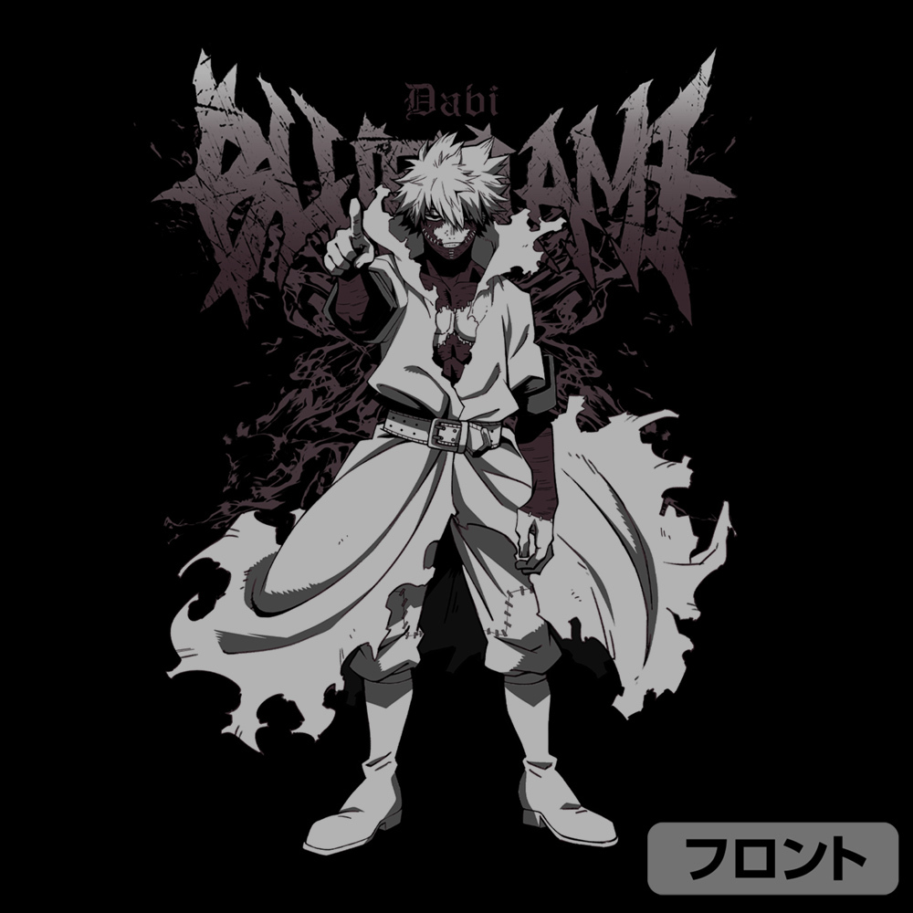 荼毘 袖ﾘﾌﾞﾛﾝｸﾞｽﾘｰﾌﾞTｼｬﾂ/BLACK COSPA 092826