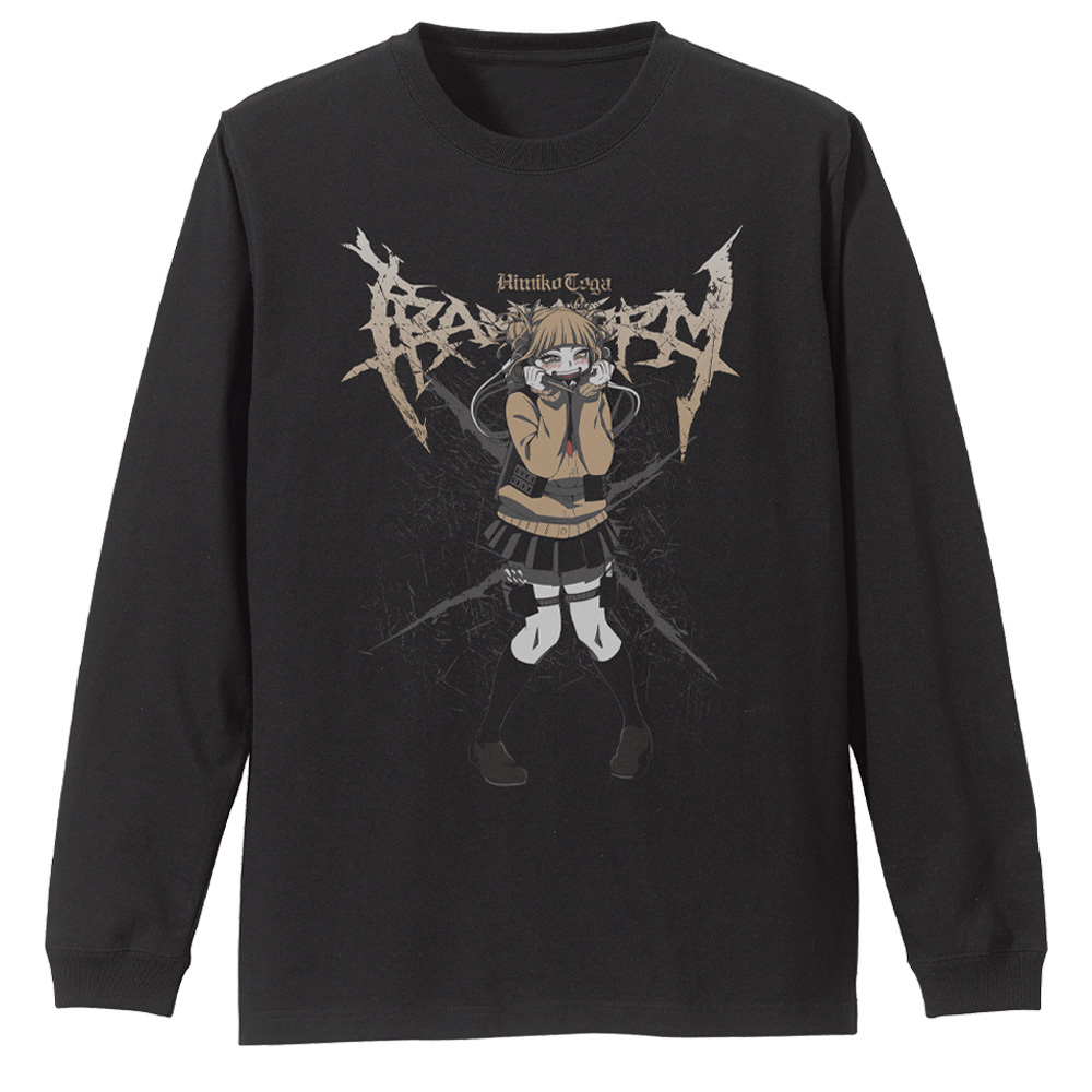 ﾄｶﾞﾋﾐｺ 袖ﾘﾌﾞﾛﾝｸﾞｽﾘｰﾌﾞTｼｬﾂ/BLACK COSPA 092826