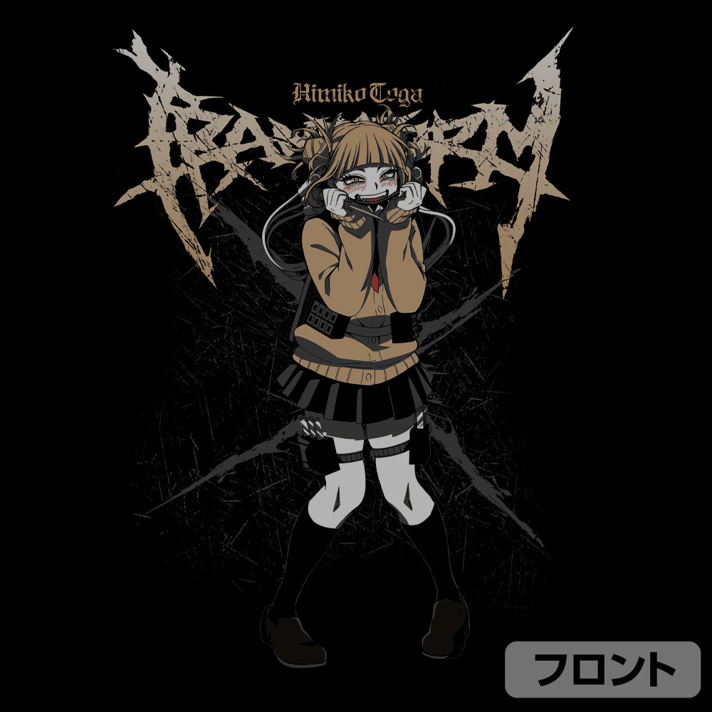 ﾄｶﾞﾋﾐｺ 袖ﾘﾌﾞﾛﾝｸﾞｽﾘｰﾌﾞTｼｬﾂ/BLACK COSPA 092826