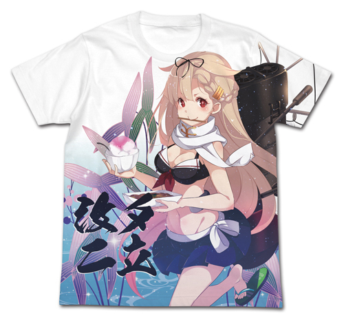 夕立改二 水着mode ﾌﾙｸﾞﾗﾌｨｯｸTｼｬﾂ/WHITE COSPA 092826