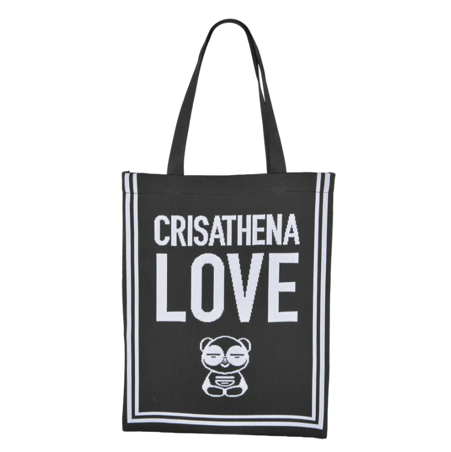 C16 Crisathena Love Chill Panda 手提袋 - 黑色｜#CT-250001-BLACK