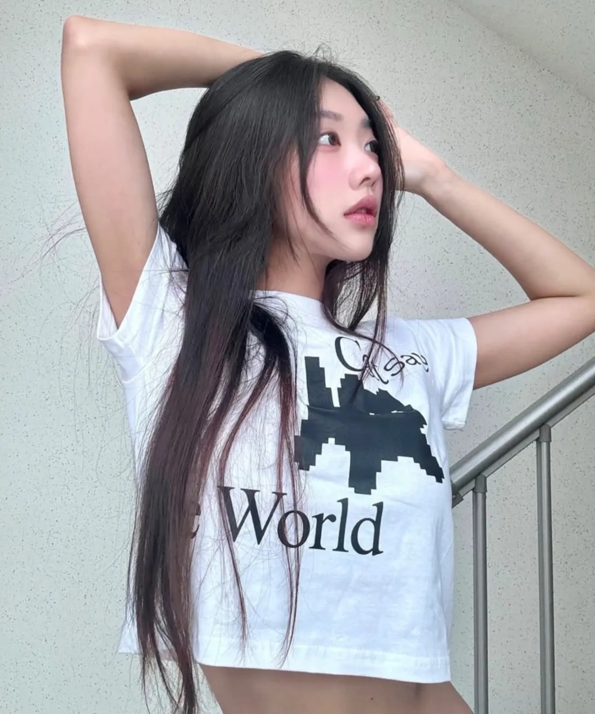 （現貨）韓牌 catsavetheworld CSW 像素貓咪 短版 短T S-P000000Q