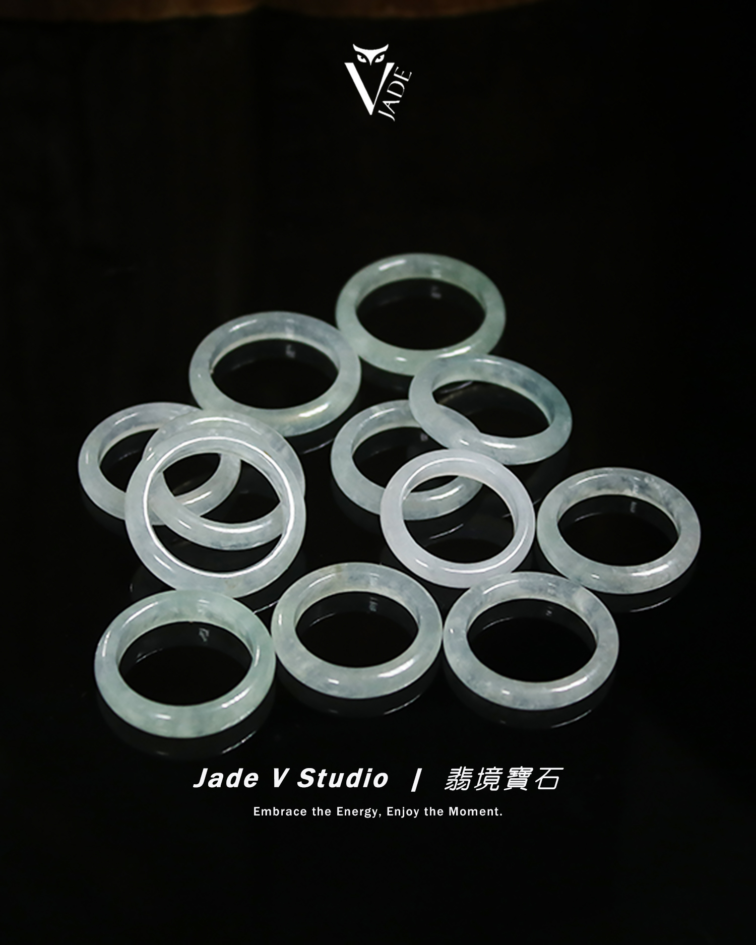 【JadeV｜翡境寶石】糯冰 淡綠 翡翠 戒指