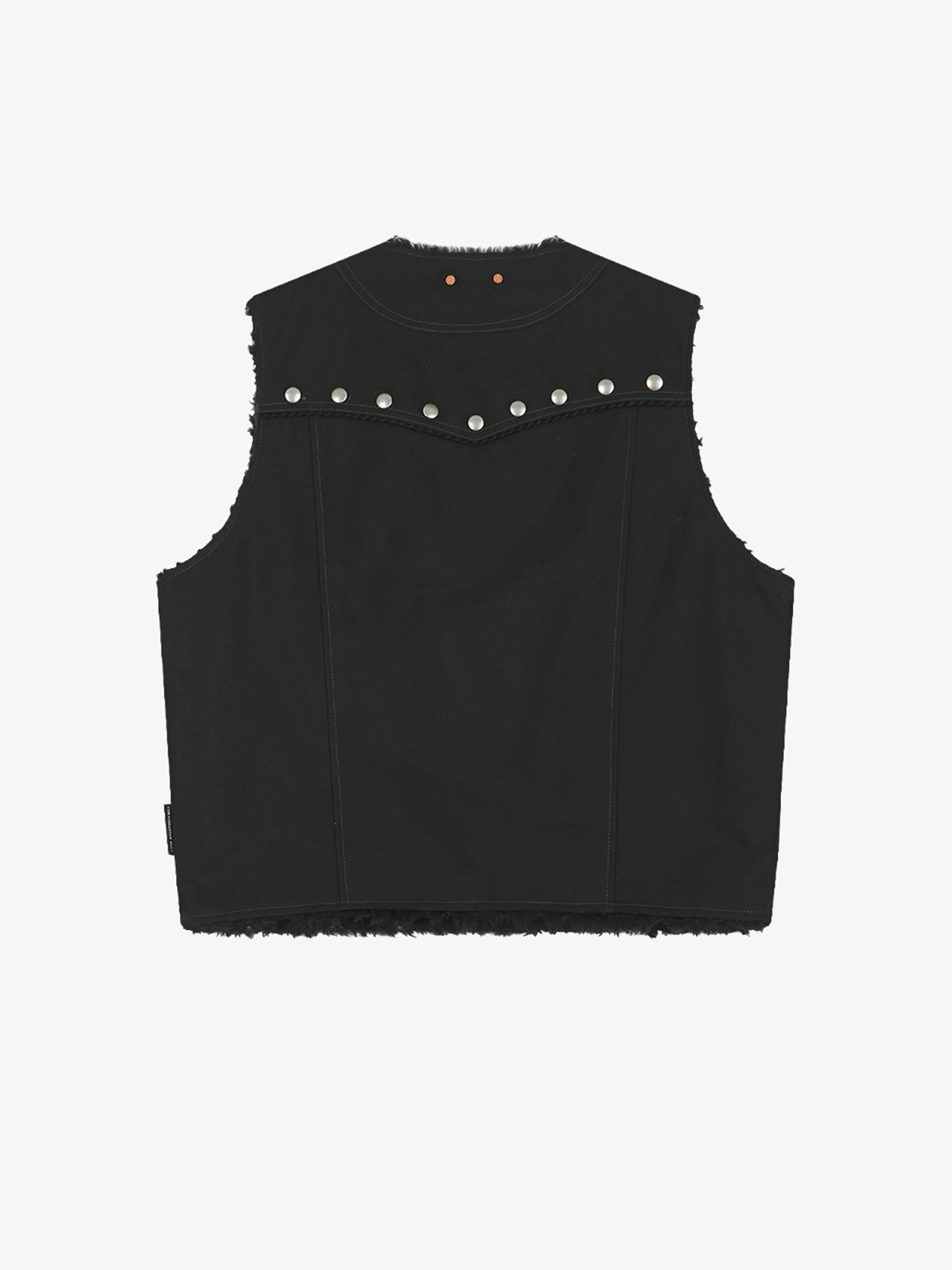 ANDERSSON BELL REVERSIBLE COLLARLESS FUR VEST 背心