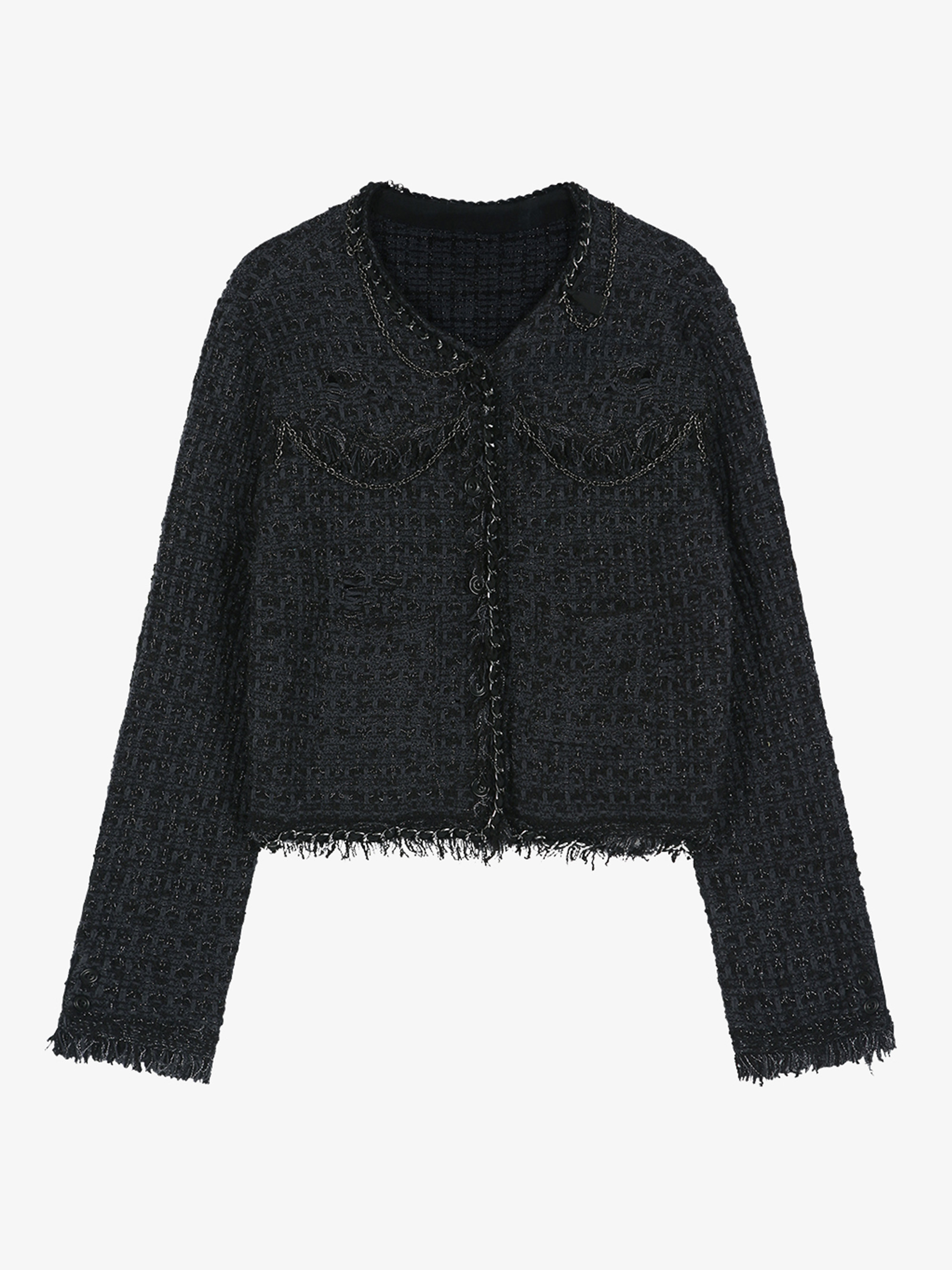 ANDERSSON BELL RAW CHAIN EDGE TWEED JACKET外套