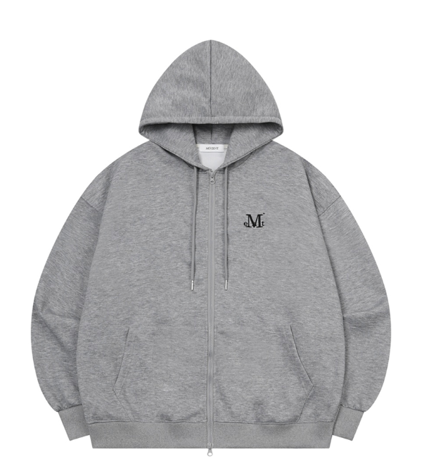 【韓國預購】KRD090731 MUCENT SIGNATURE BASIC LOGO HOOD ZIP-UP UNISEX (2COLOR)