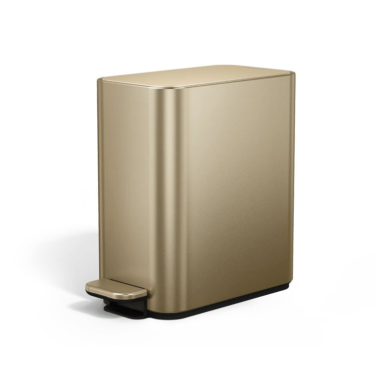SIMPLEHUMAN 5L Slim Step Can-SS -MATTE GOLD【Authorised distributor import】-CW2130