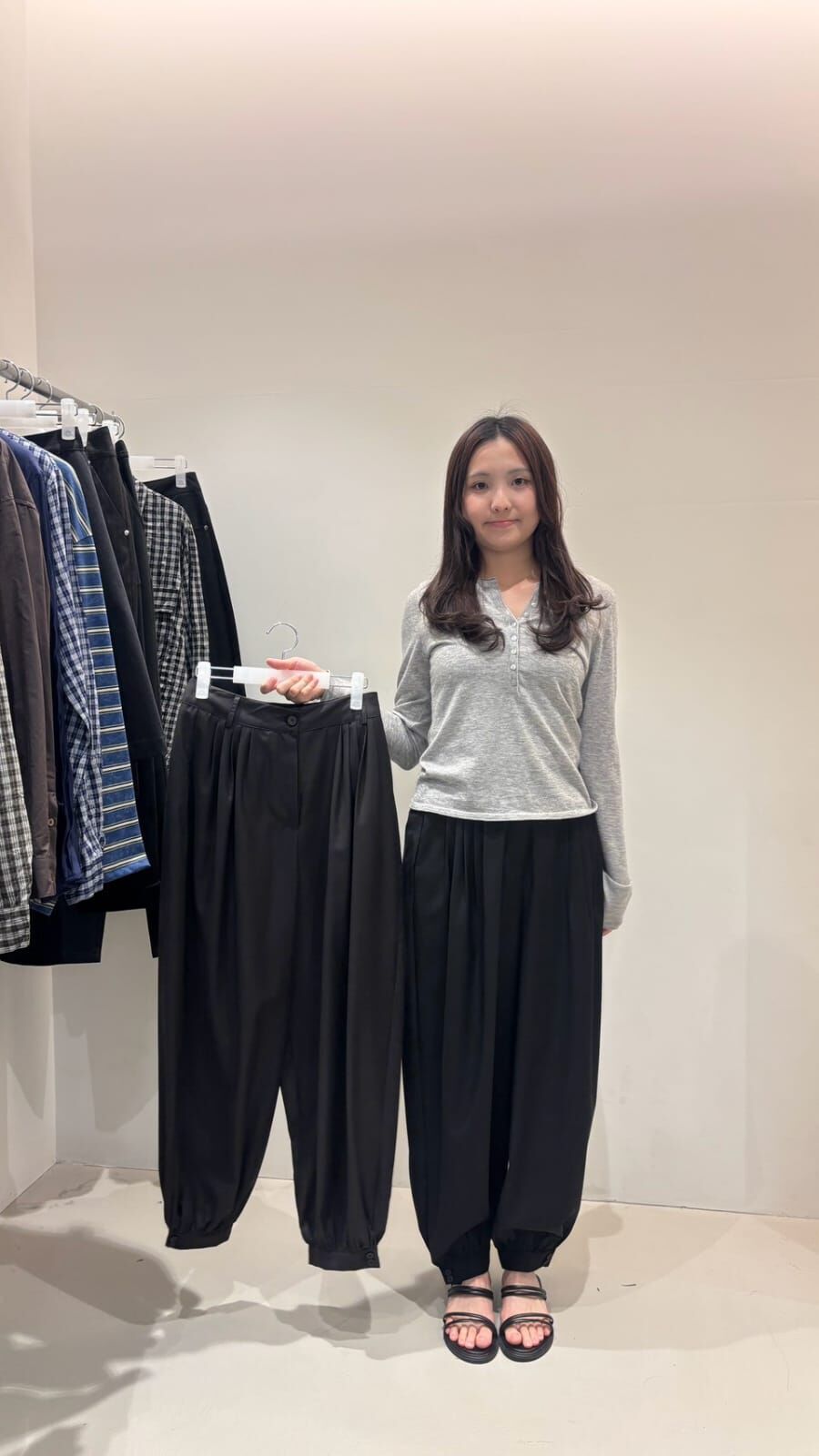 AT7106 打褶氣球褲