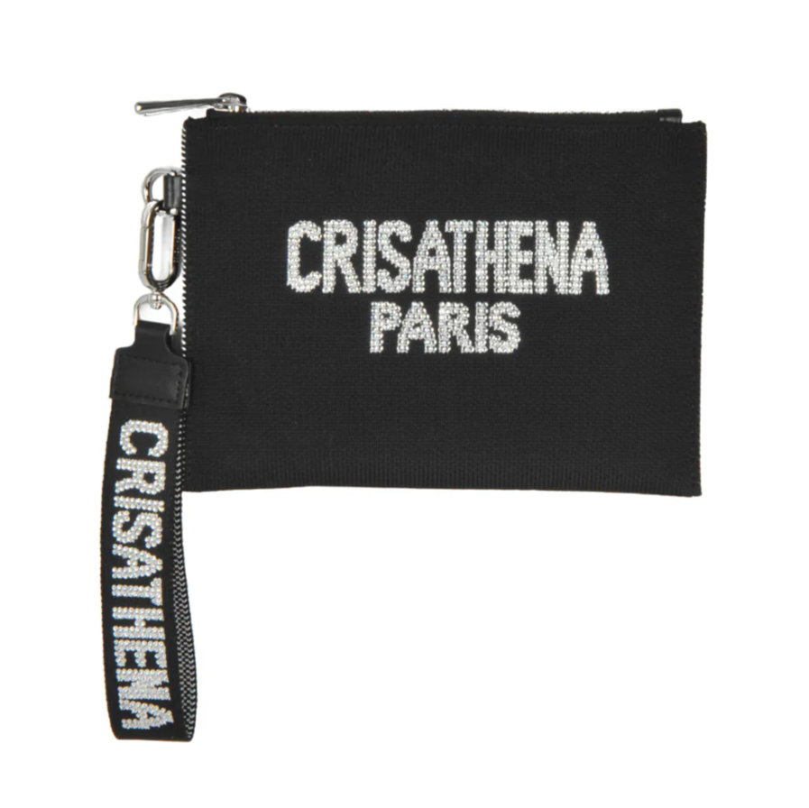 C28 Crisathena Glam 黑色大號手拿包｜#CT-250009-1D-BLACK