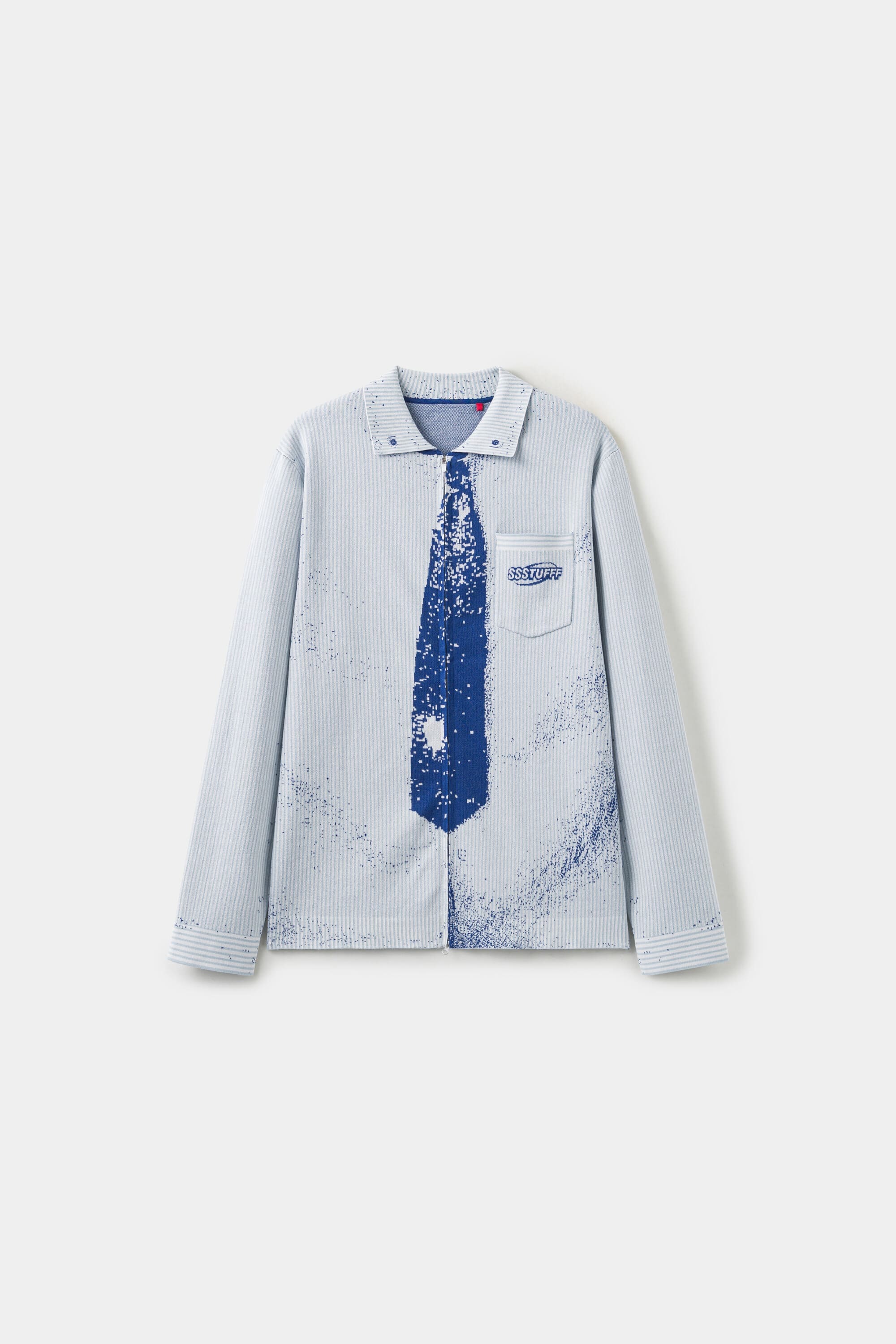 【Focus Store】現貨秒發 SSSTUFFF Tie Knit  "Blue" 藍色 領帶針織襯衫