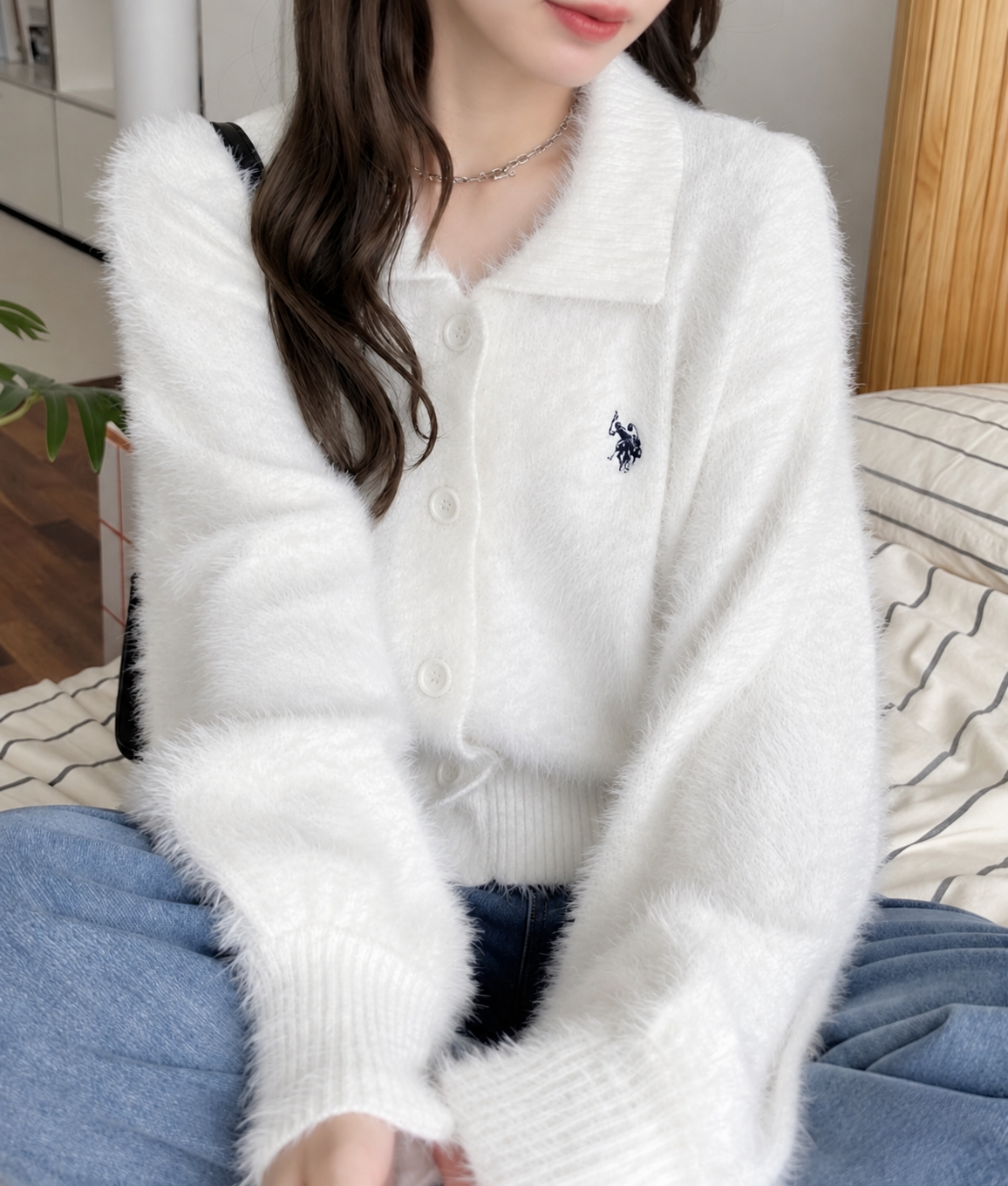 🇯🇵日本U.S. POLO ASSN. 毛毛澎鬆翻領排扣外套（6colors）
