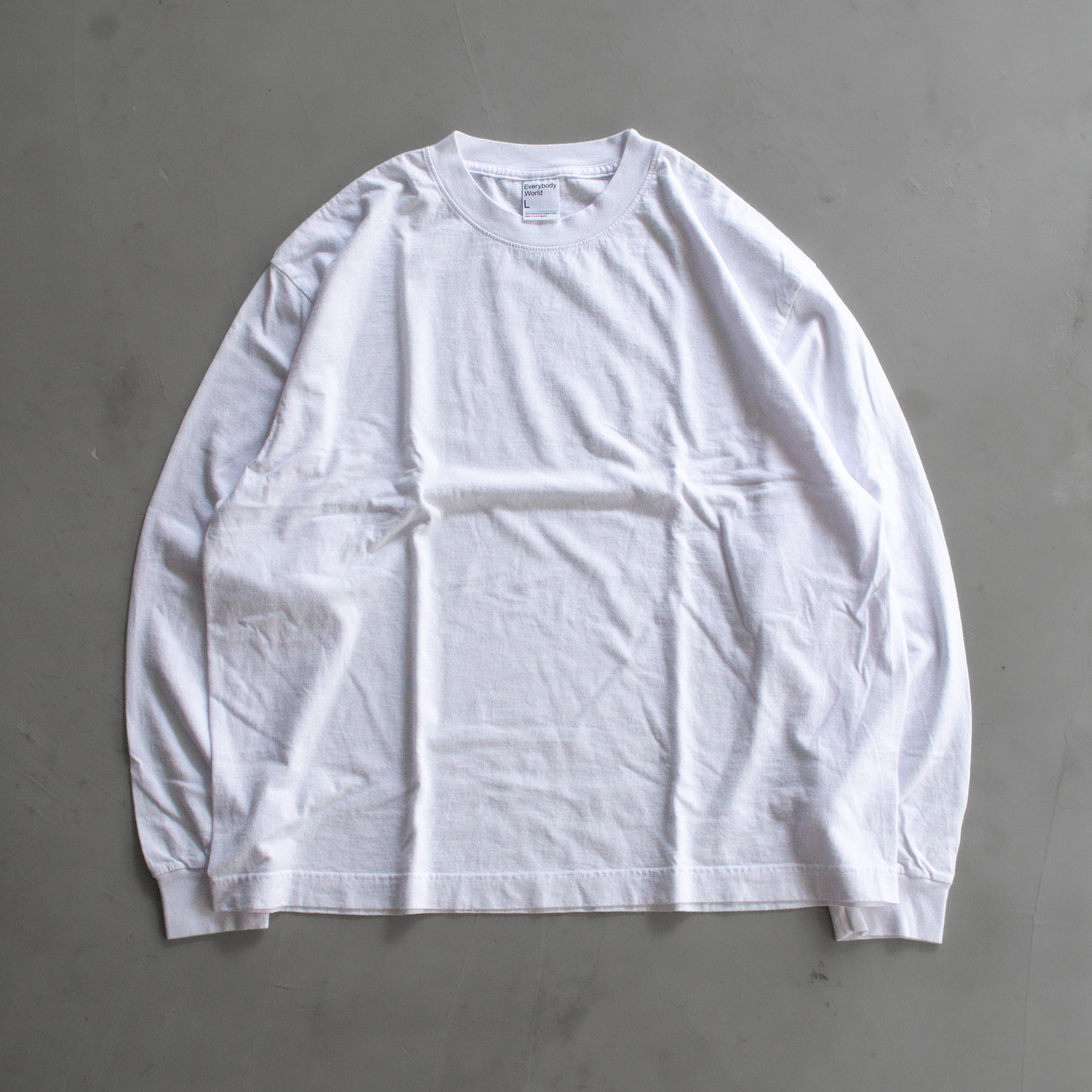EVERYBODY WORLD LONG SLEEVE BOXIER TRASH TEE 圓領 短版 長袖 T恤 三色