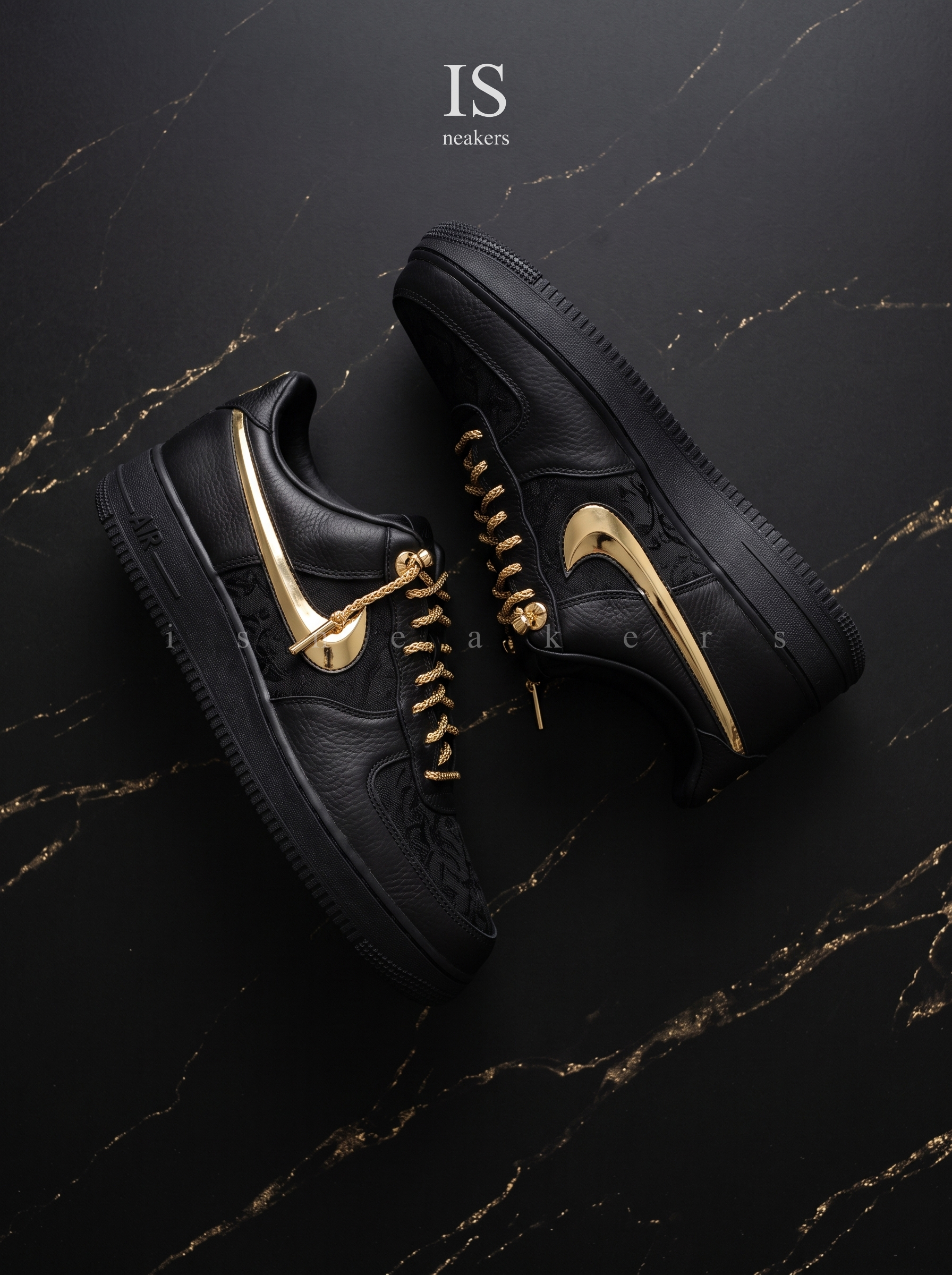 iSNEAKERS｜Victor Solomon x Nike Air Force 1 Low "ASW" 冠軍獎杯 黑金 IR2076-001