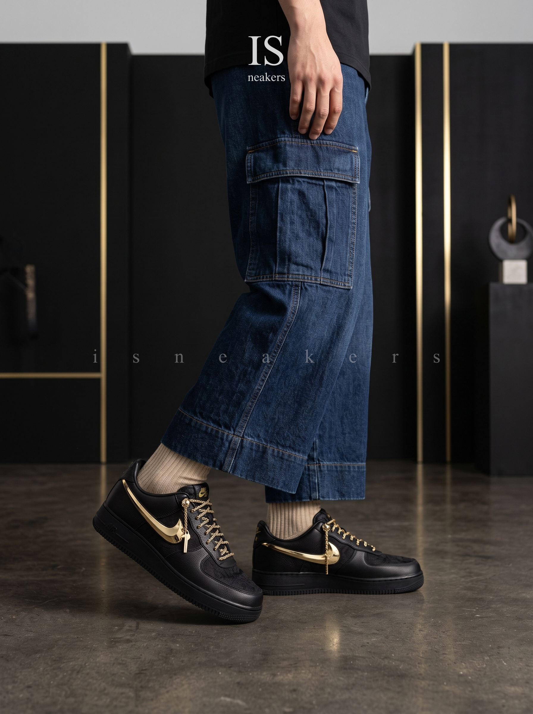 iSNEAKERS｜Victor Solomon x Nike Air Force 1 Low "ASW" 冠軍獎杯 黑金 IR2076-001