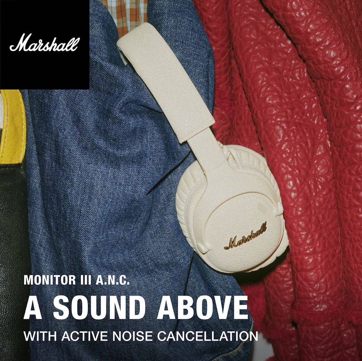 MARSHALL - MONITOR III A.N.C. 頭戴式降噪藍牙耳機 奶油白