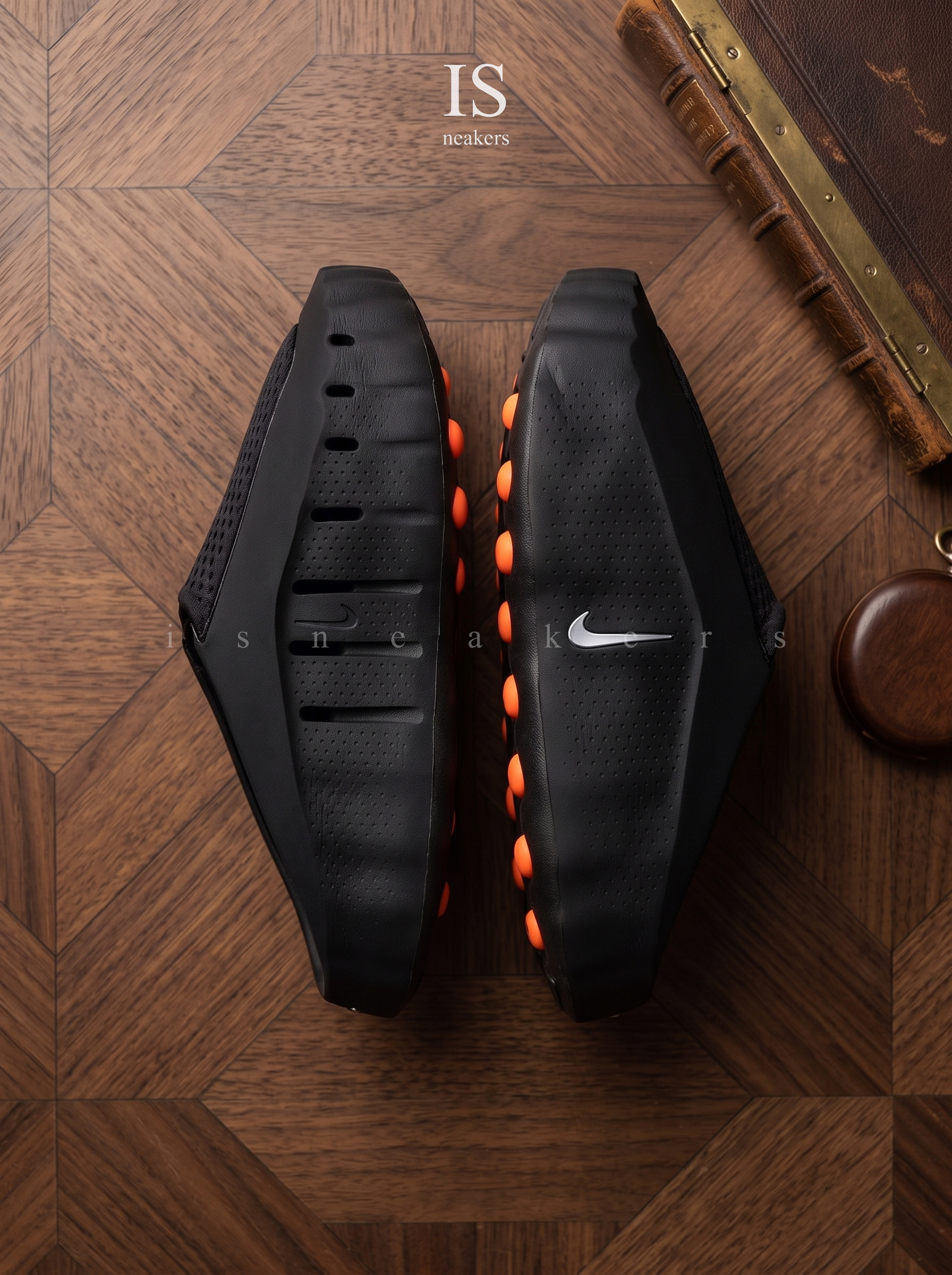 iSNEAKERS｜Nike Mind 001 "Black" 黑橘 穆勒鞋 HQ4307-001