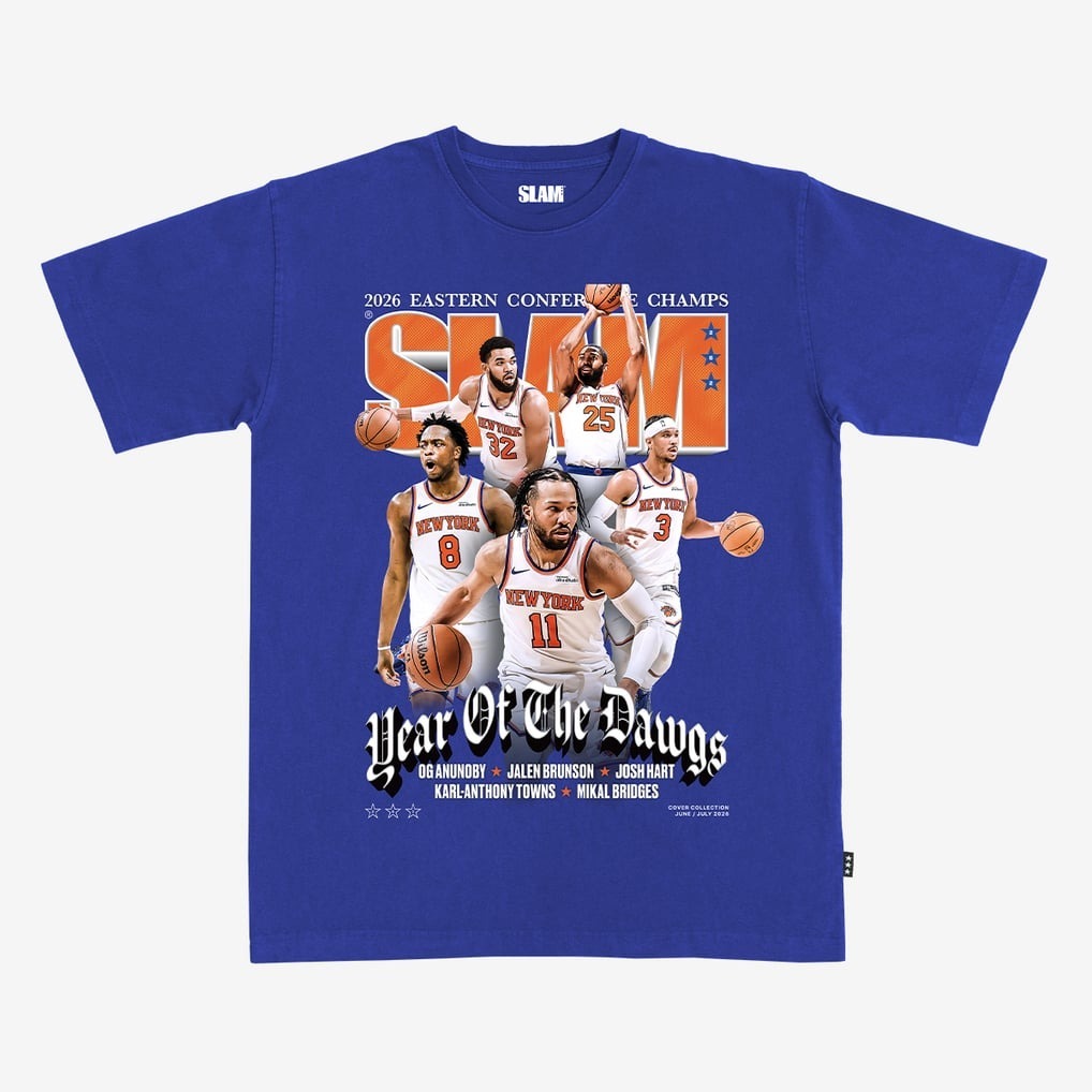 NBA短袖 New York Knicks 紐約尼克 藍 2026 Eastern Conference Champions Team 東冠 雜誌封面 Slam Tee 棉質 全新