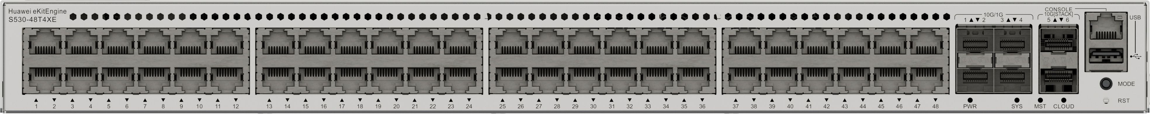 Huawei eKit S530-48T4XE L3 網管交換機｜48×Gigabit｜4×10GE SFP+｜企業級核心交換器