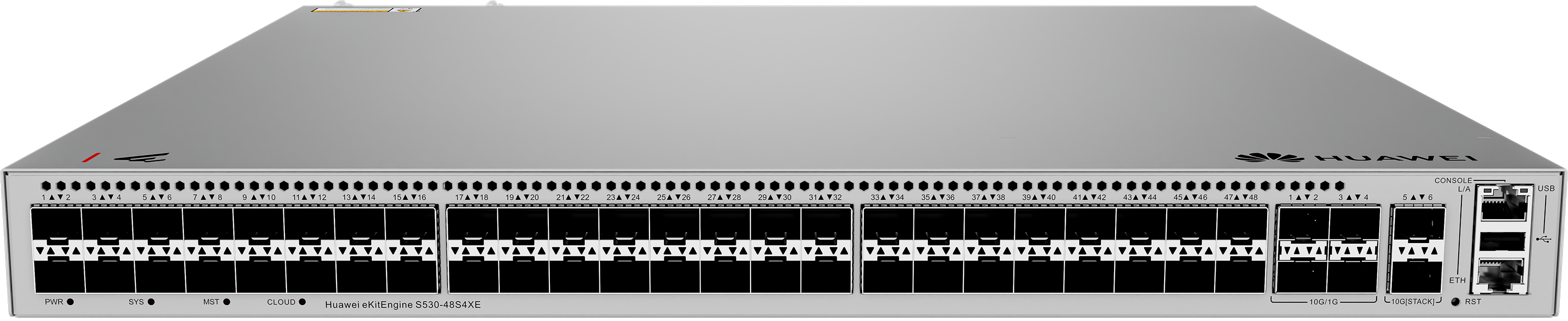 Huawei eKit S530-48S4XE L3 光纖網管交換機｜48×GE SFP｜4×10GE SFP+｜雙電源備援