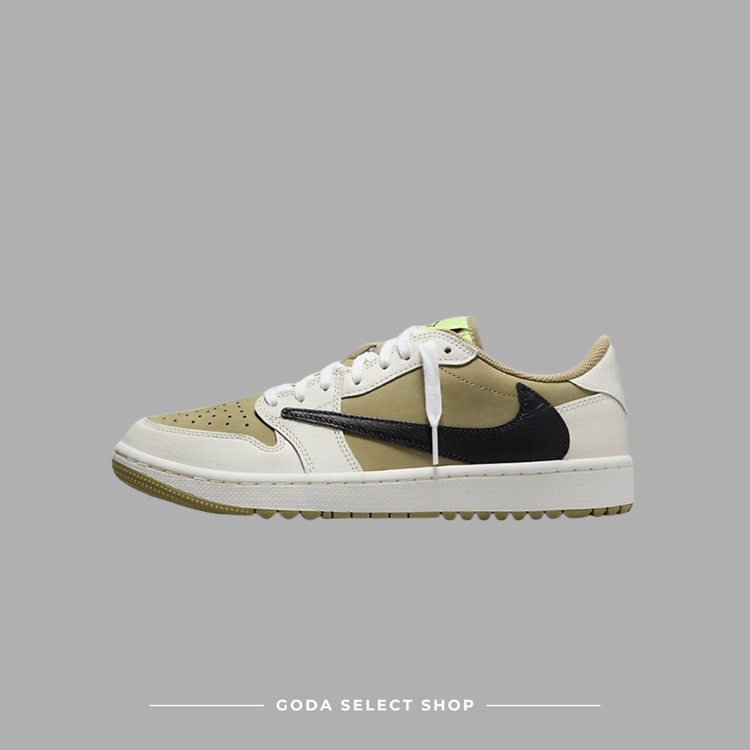 TRAVIS SCOTT X NIKE AIR JORDAN 1 LOW GOLF "NEUTRAL OLIVE" 倒鉤6.0 橄欖色 高爾夫球鞋 FZ3124-200
