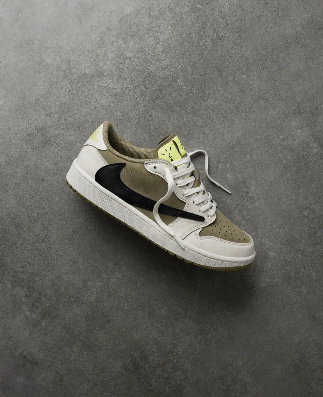 TRAVIS SCOTT X NIKE AIR JORDAN 1 LOW GOLF "NEUTRAL OLIVE" 倒鉤6.0 橄欖色 高爾夫球鞋 FZ3124-200