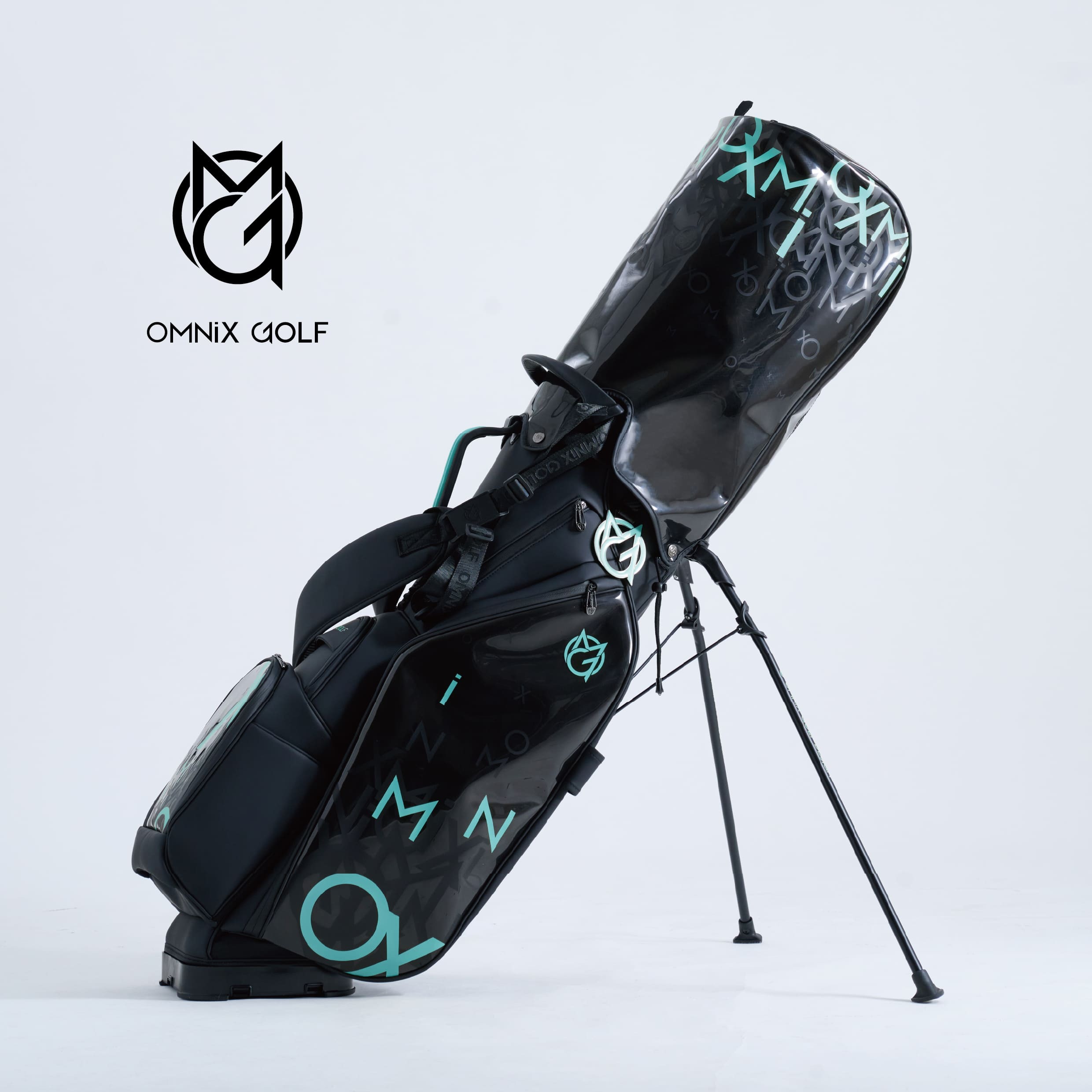 三榮高爾夫｜『OMNIX GOLF 深黑透明湖水藍腳架袋』