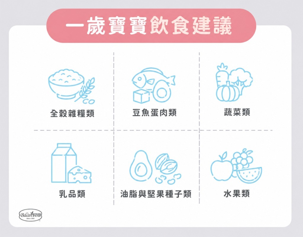 一歲寶寶飲食可以吃什麼?6大類食物整理