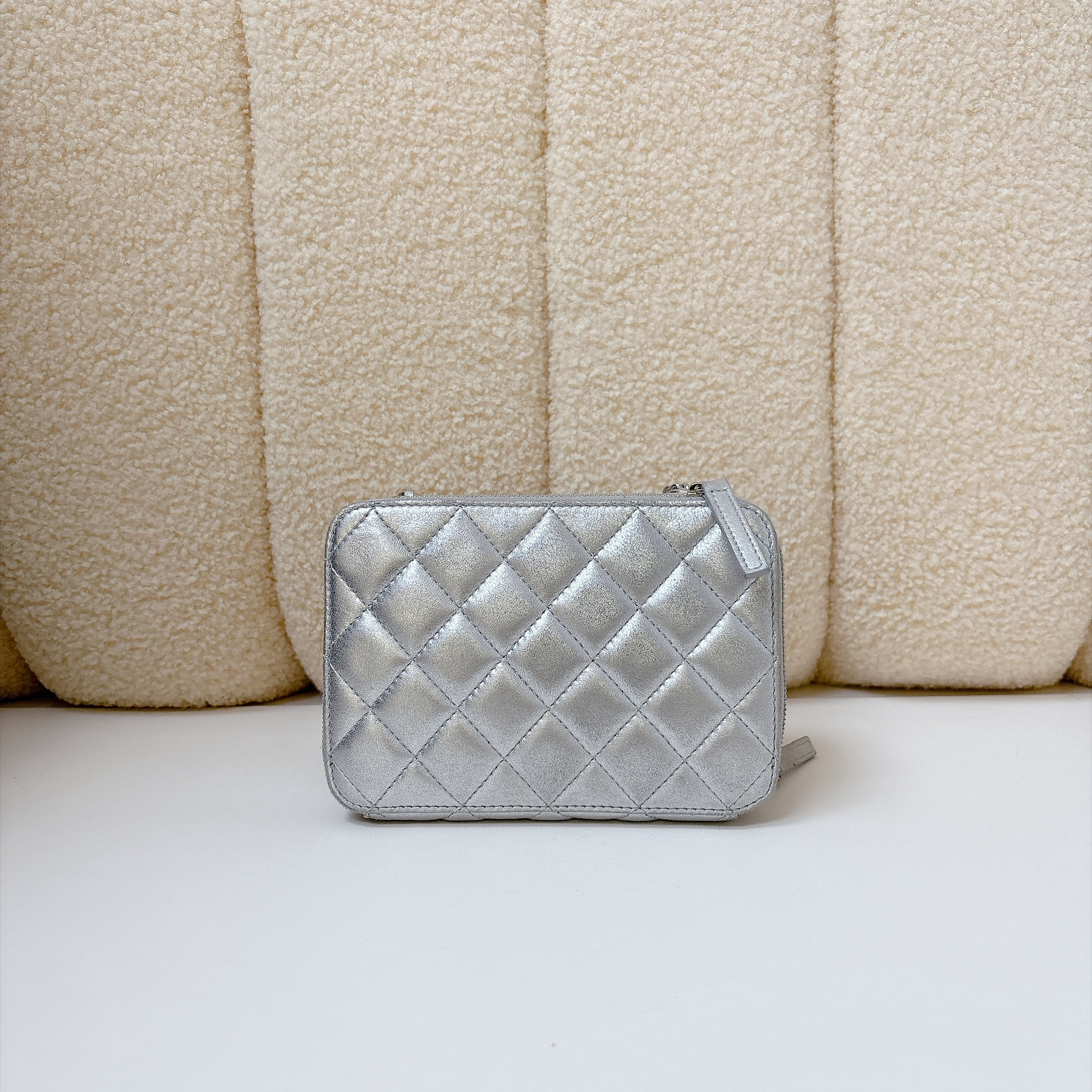 Chanel Pocket Box Camera Case - Metallic Silver / SHW