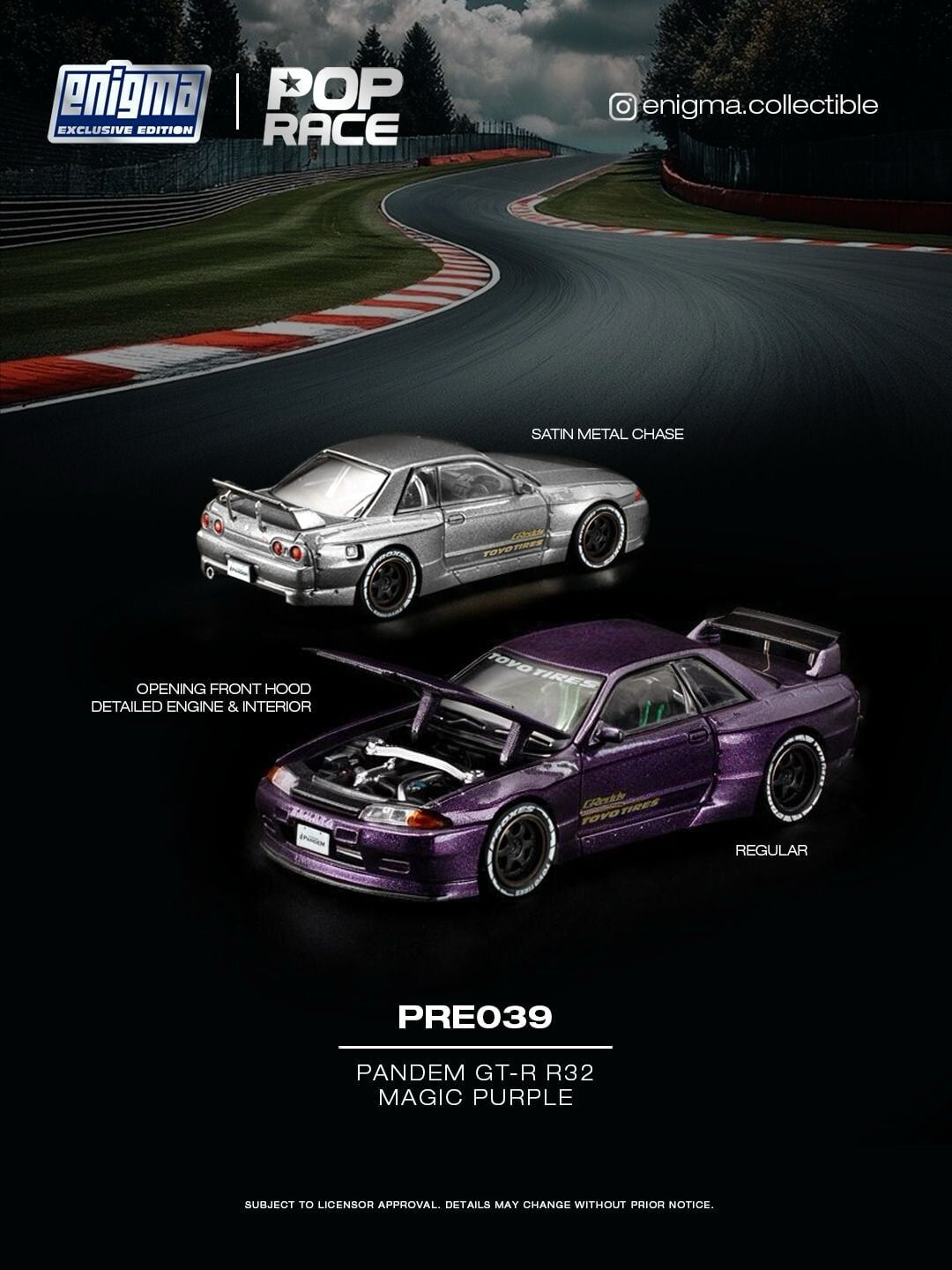 預訂 :1/64 Pop Race Pandem GT-R R32 Magic Purple (PRE039 )