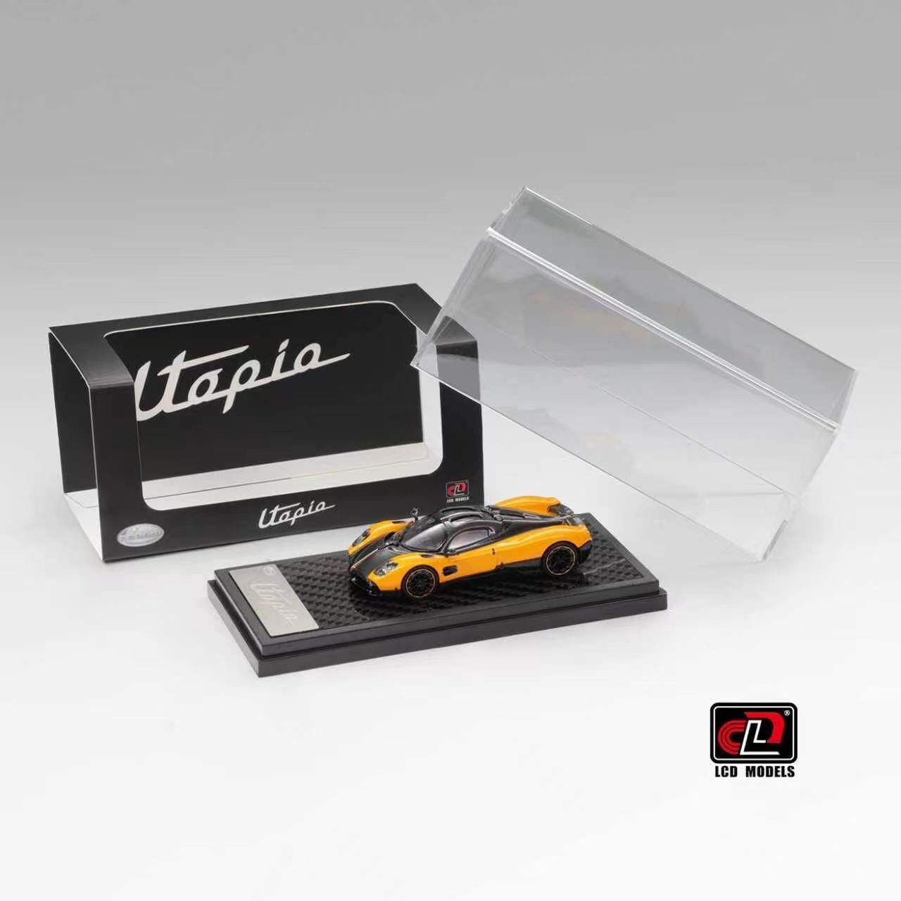 預訂 :1/64 LCD Models 1/64  Pagani Utopia (Carbon/ Yellow) (LCD64039-CY)