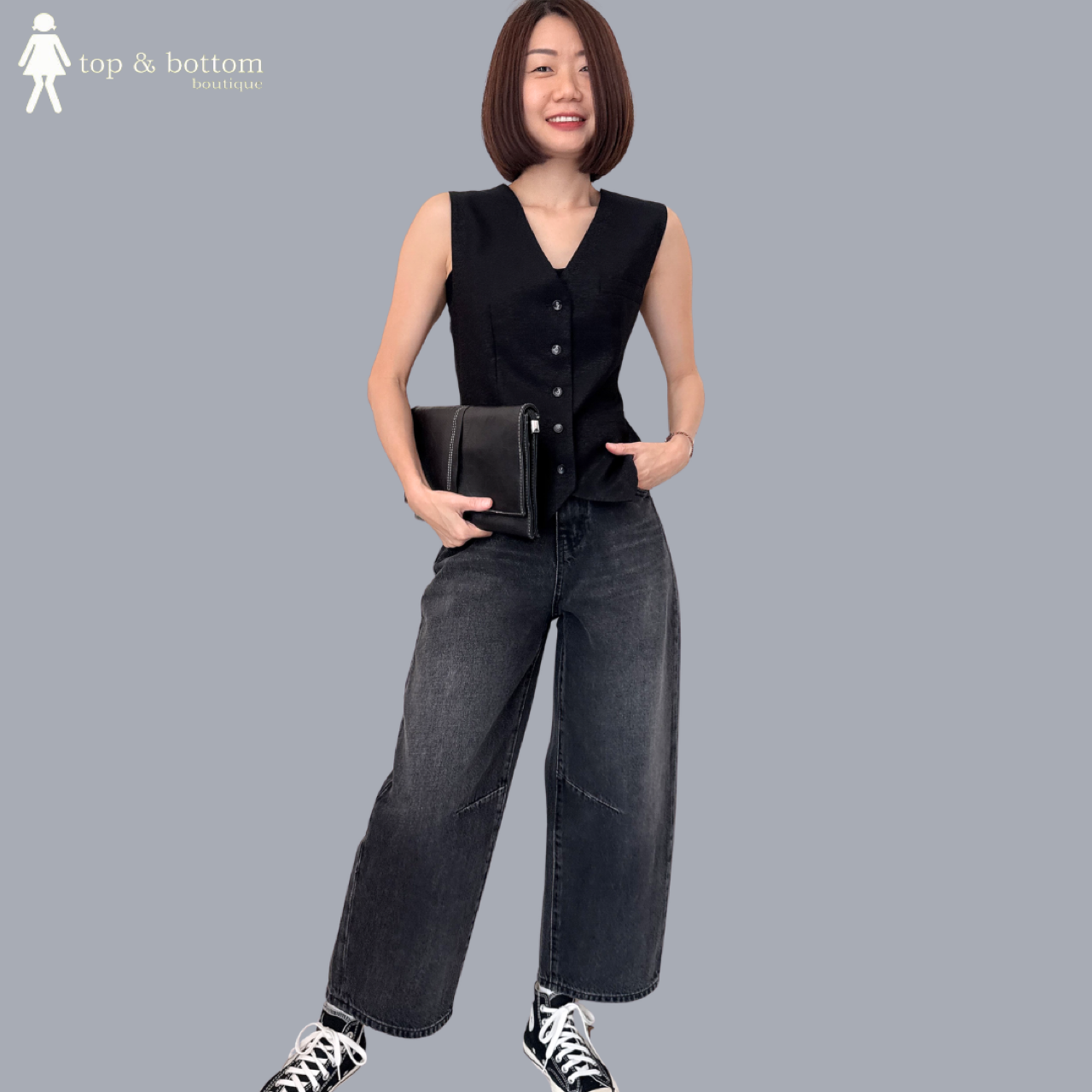 DENIM HAREM ANKLE JEANS