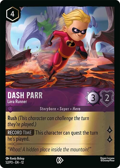Disney Lorcana Promo - 52/P3 Dash Parr - Lava Runner