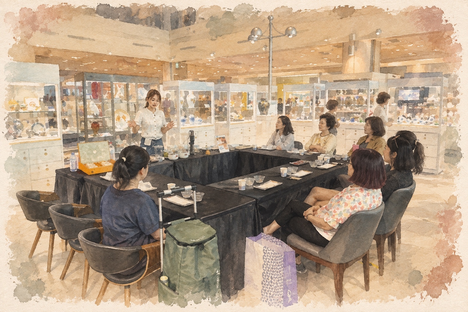 以 SOGO 女性生活交流活動為靈感的人文插畫