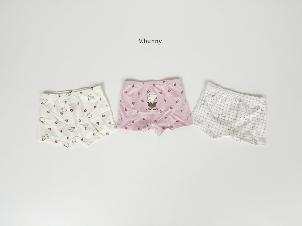 正韓秋Vbunny 女孩的貓貓內褲(一組3入)