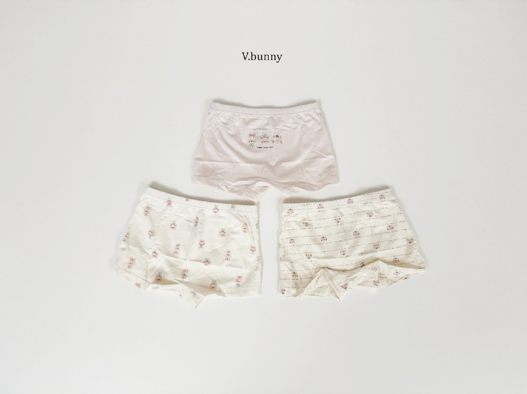 正韓秋Vbunny 女孩的兔貓內褲(一組3入)