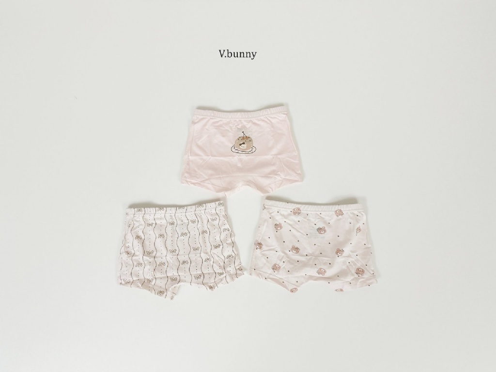 正韓秋Vbunny 女孩的蛋糕熊熊內褲(一組3入)