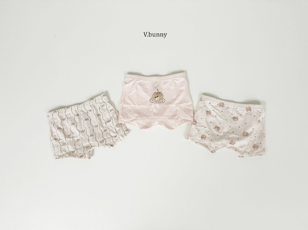 正韓秋Vbunny 女孩的蛋糕熊熊內褲(一組3入)