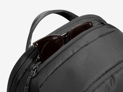Soft-lined sunglasses pocket