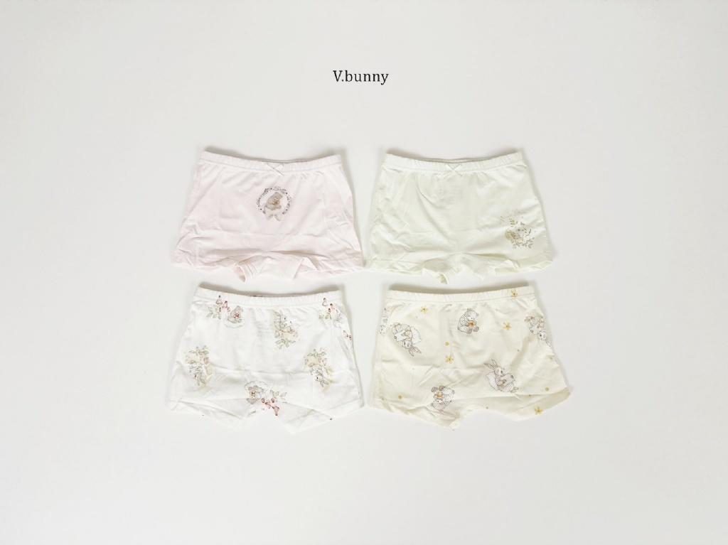 正韓秋Vbunny 女孩的溫柔熊熊內褲(一組4入)