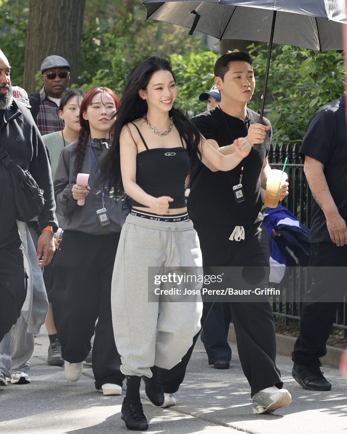 NIKE STUDIO FLEECE MEDIUM WEIGHT 高腰寬版束口長褲 棉褲 寬褲 女款 柳智敏 劉知珉 Karina代言同款 黑色 IM8075-001 灰色 IM8075-063 霧霾藍 IM8075-001 / 預購