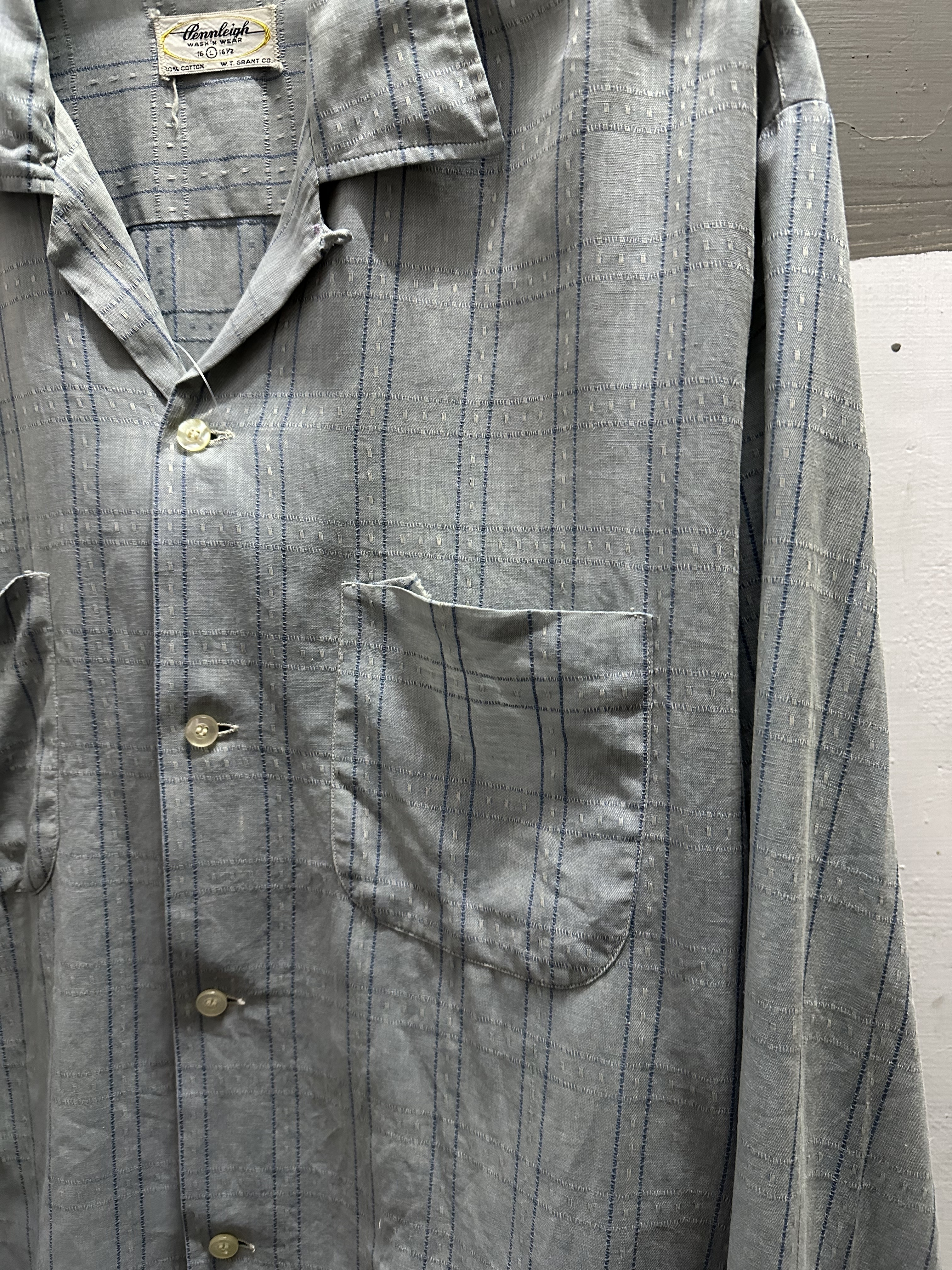 50~60’s Pennleigh Cotton L/S Box Shirt