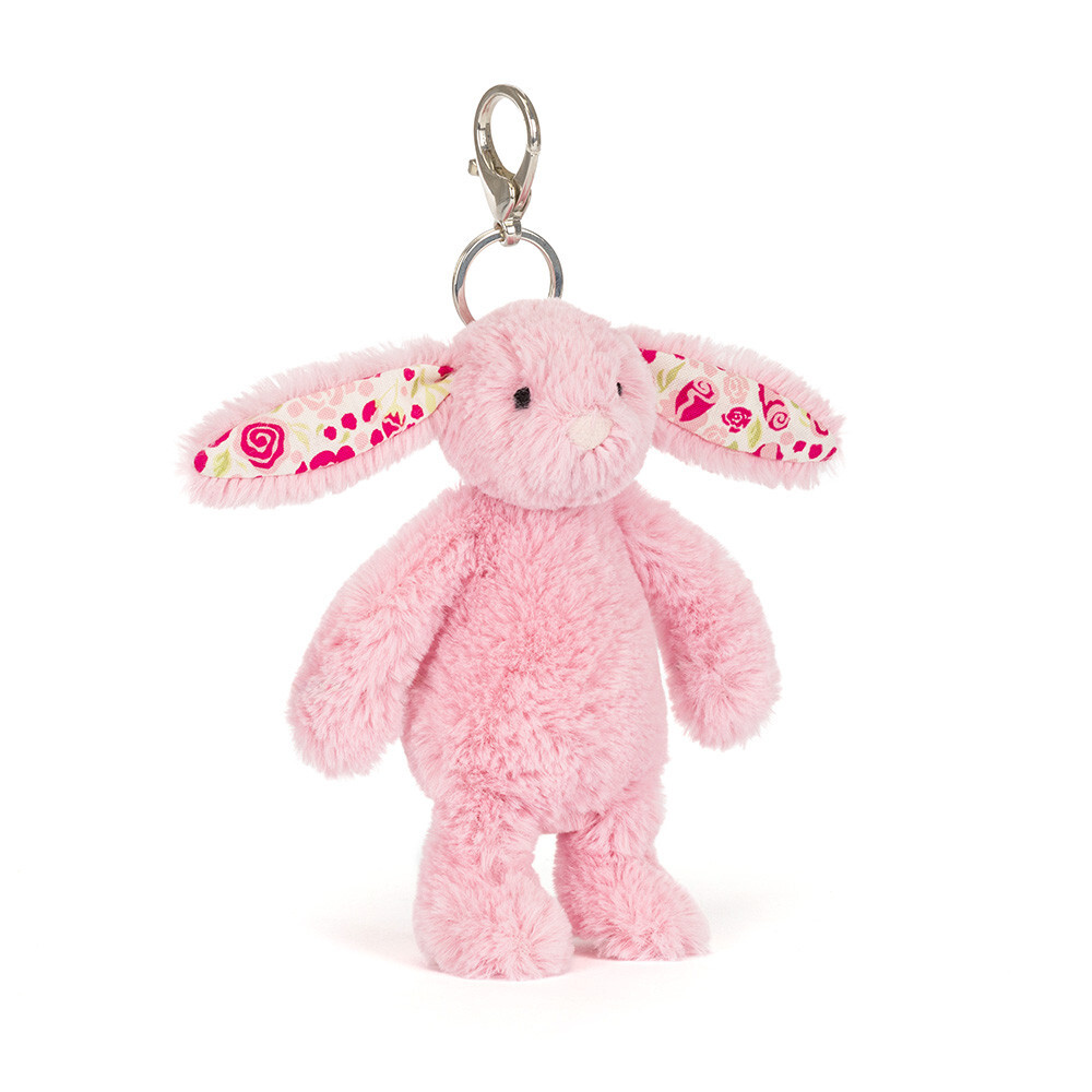 Jellycat Blushkin Blossom Bunny Bag Charm 碎花玫瑰粉兔吊飾/鑰匙圈