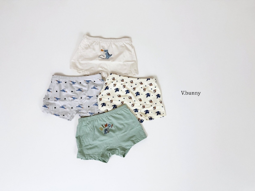 正韓秋Vbunny 男孩的噴火恐龍內褲(一組4入)